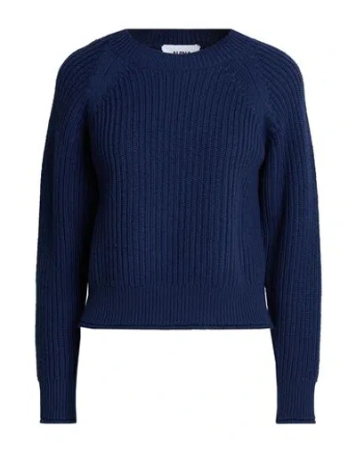 Alpha Studio Woman Sweater Navy Size 4 Merino Wool