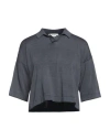 Alpha Studio Woman Sweater Navy Blue Size 8 Cotton