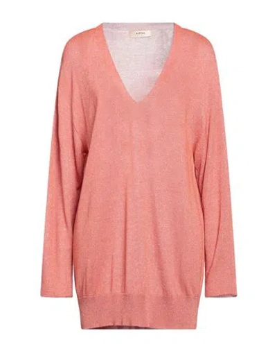 Alpha Studio Woman Sweater Orange Size Onesize Viscose, Polyamide