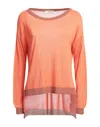 Alpha Studio Sweaters In Orange