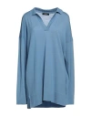 Alpha Studio Woman Sweater Pastel Blue Size 12 Wool