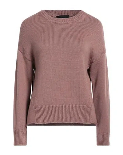 Alpha Studio Woman Sweater Pastel Pink Size 4 Merino Wool