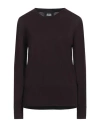 Alpha Studio Woman Sweater Plum Size 6 Merino Wool In Purple