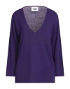 Alpha Studio Woman Sweater Purple Size 6 Cotton