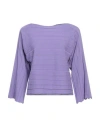 Alpha Studio Woman Sweater Purple Size 6 Cotton