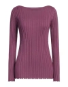 Alpha Studio Woman Sweater Purple Size 8 Merino Wool