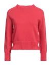 Alpha Studio Woman Sweater Red Size 8 Cotton, Polyamide In Red