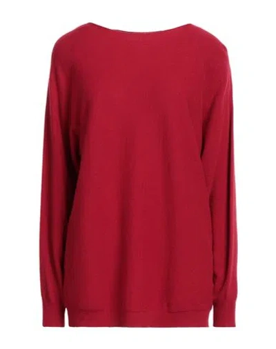 Alpha Studio Woman Sweater Red Size 10 Recycled Wool, Ecovero Viscose, Recycled Polyamide, Cashmere