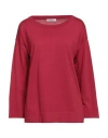 Alpha Studio Woman Sweater Red Size 8 Cotton In Red