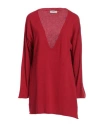 Alpha Studio Woman Sweater Red Size Onesize Recycled Wool, Viscose, Polyamide, Cashmere
