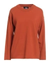 Alpha Studio Woman Sweater Rust Size 8 Wool, Cashmere In Red