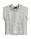 Alpha Studio Woman Sweater Silver Size 10 Wool, Recycled Polyamide, Alpaca Wool In Gray