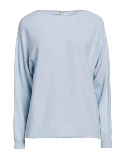 Alpha Studio Woman Sweater Sky Blue Size 10 Recycled Wool, Ecovero Viscose, Recycled Polyamide, Cash