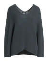 Alpha Studio Woman Sweater Slate Blue Size 10 Wool