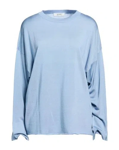 Alpha Studio Woman Sweater Slate Blue Size 12 Virgin Wool, Tencel
