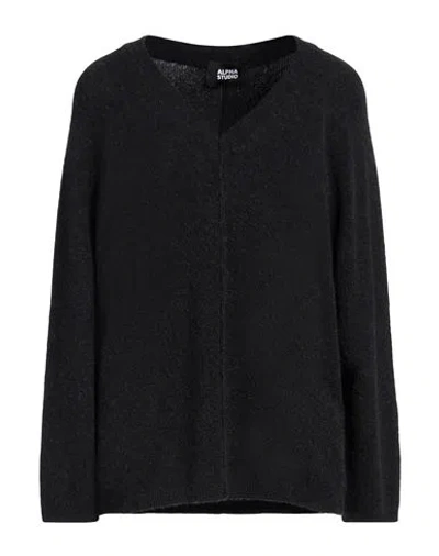 Alpha Studio Woman Sweater Steel Grey Size 6 Alpaca Wool, Polyamide, Cotton, Modal, Elastane