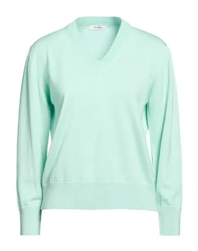 Alpha Studio Woman Sweater Turquoise Size 10 Merino Wool In Blue