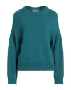 Alpha Studio Woman Sweater Turquoise Size 12 Merino Wool, Alpaca Wool, Polyamide