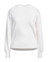 Alpha Studio Woman Sweater White Size 10 Cotton, Polyamide In White