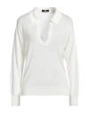 Alpha Studio Woman Sweater White Size 10 Modal, Cashmere In White