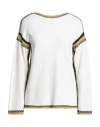 Alpha Studio Woman Sweater White Size 6 Cotton In White