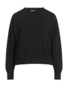 Alpha Studio Woman Sweatshirt Black Size 4 Cotton, Elastane