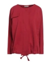 Alpha Studio Woman Sweatshirt Red Size 6 Cotton, Elastane In Red