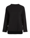 Alpha Studio Woman T-shirt Black Size 10 Cotton, Elastane