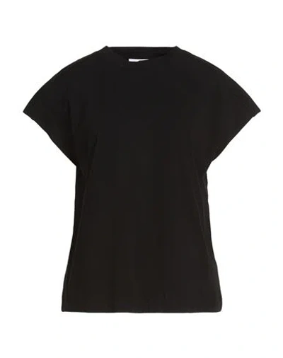 Alpha Studio Woman T-shirt Black Size 12 Cotton, Elastane