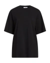 Alpha Studio Woman T-shirt Black Size 14 Cotton, Elastane