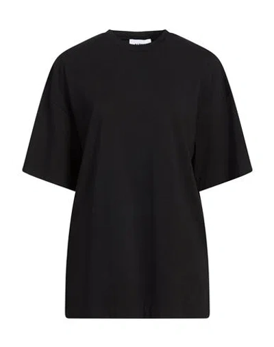 Alpha Studio Woman T-shirt Black Size 14 Cotton, Elastane