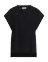 Alpha Studio Woman T-shirt Black Size 8 Cotton, Elastane