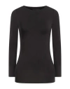 Alpha Studio Woman T-shirt Black Size 8 Viscose, Elastane