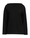 Alpha Studio Woman T-shirt Black Size 6 Viscose, Elastane