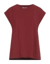 Alpha Studio Woman T-shirt Brick Size 10 Cotton, Polyester In Red