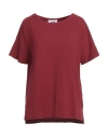 Alpha Studio Woman T-shirt Brick Size 8 Cotton, Elastane In Red