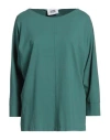Alpha Studio Woman T-shirt Emerald Green Size 14 Cotton, Elastane