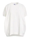 Alpha Studio Woman T-shirt White Size 10 Cotton, Elastane In White