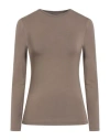 Alpha Studio Woman T-shirt Khaki Size 8 Viscose, Elastane