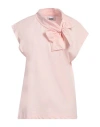 Alpha Studio Woman T-shirt Light Pink Size 10 Cotton, Elastane