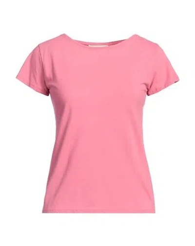 Alpha Studio Woman T-shirt Magenta Size 6 Cotton, Elastane In Magenta