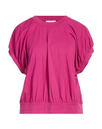 Alpha Studio Woman T-shirt Mauve Size 10 Cotton, Elastane In Pink