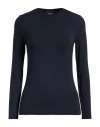 Alpha Studio Woman T-shirt Midnight Blue Size 10 Viscose, Elastane In Blue