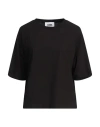 Alpha Studio Woman T-shirt Midnight Blue Size 12 Cotton, Elastane