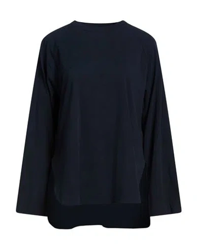 Alpha Studio Woman T-shirt Midnight Blue Size 12 Cotton, Elastane