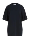 Alpha Studio Woman T-shirt Midnight Blue Size 14 Cotton, Elastane In Black