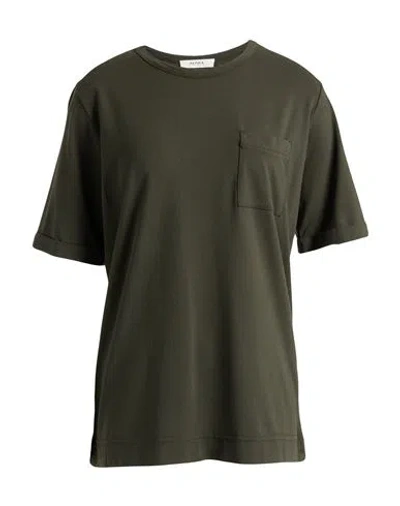 Alpha Studio Woman T-shirt Military Green Size 10 Cotton