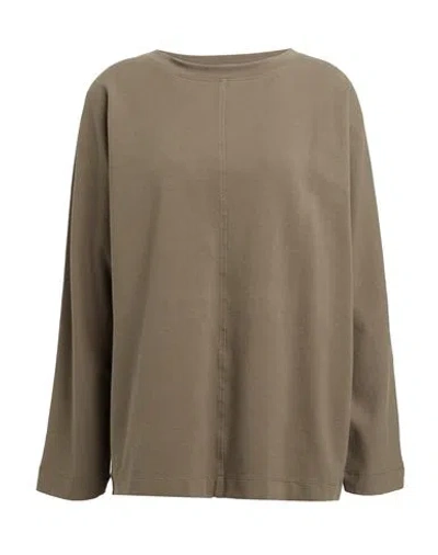 Alpha Studio Woman T-shirt Military Green Size 6 Cotton, Elastane