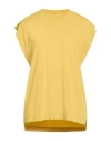 Alpha Studio Woman T-shirt Mustard Size 14 Cotton, Elastane In Yellow