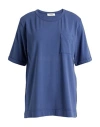 Alpha Studio Woman T-shirt Navy Blue Size 10 Cotton In Navy Blue